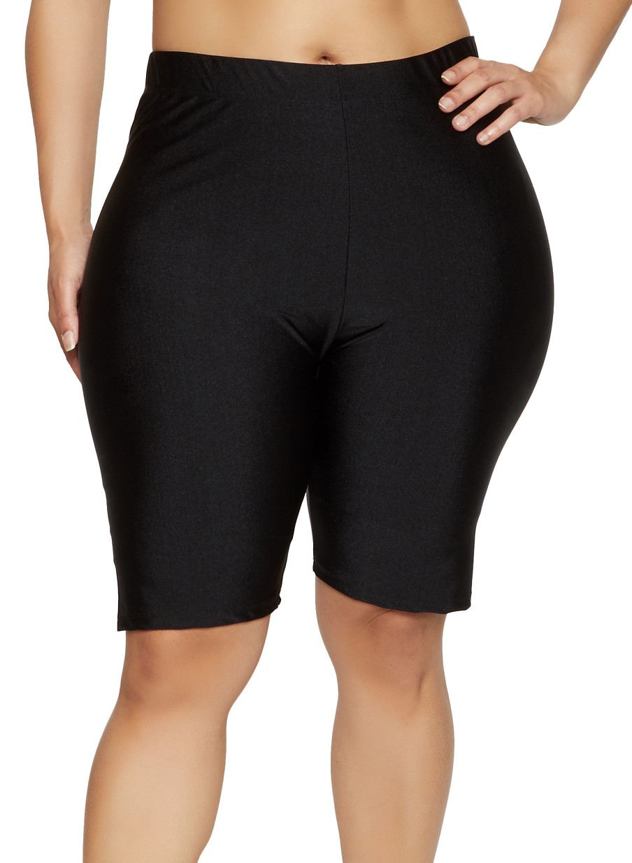 plus size spandex biker shorts
