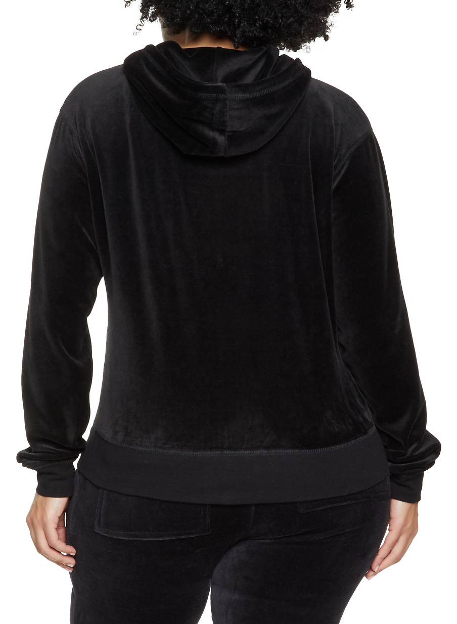 velour hooded top