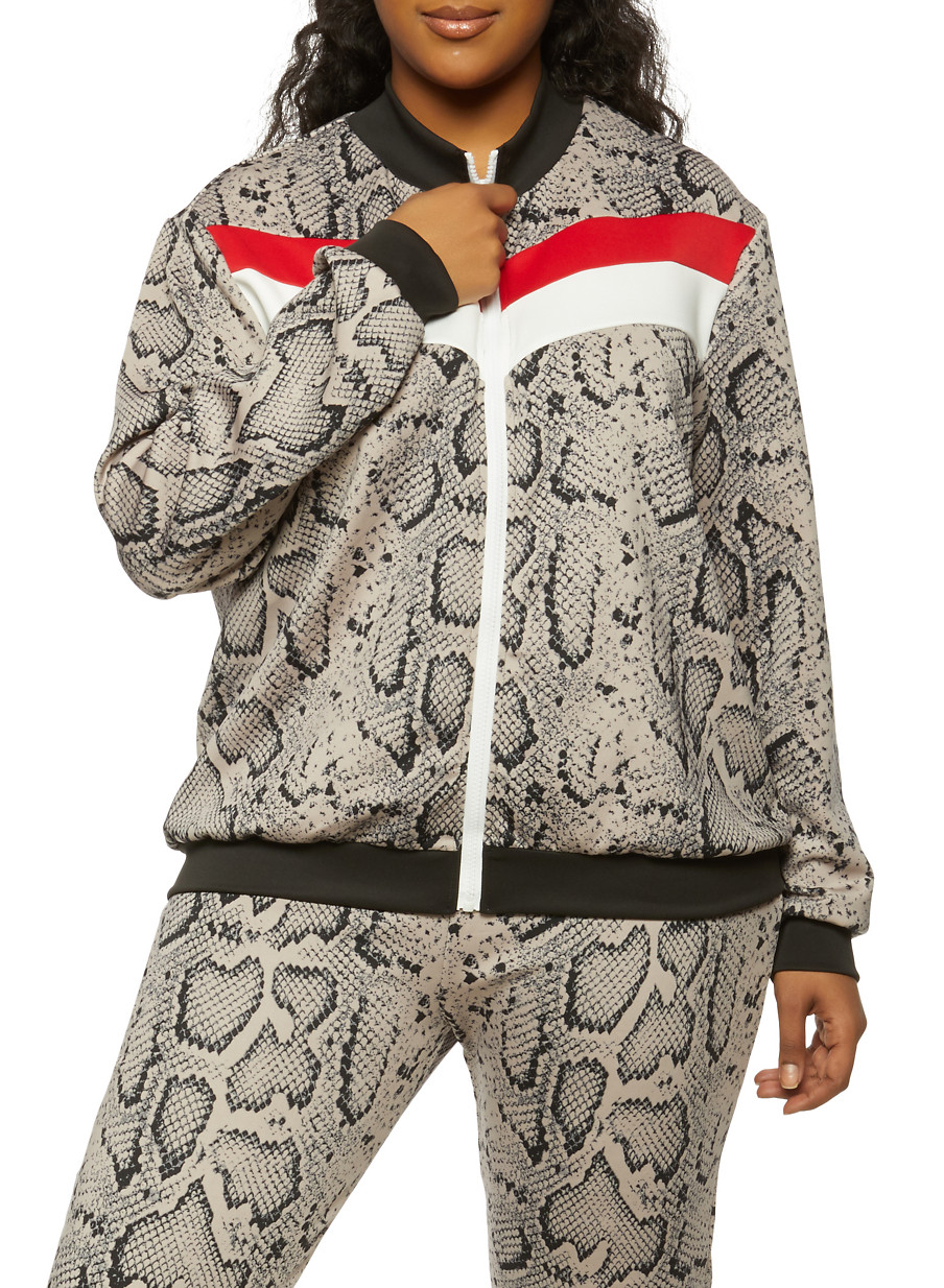plus size track jacket