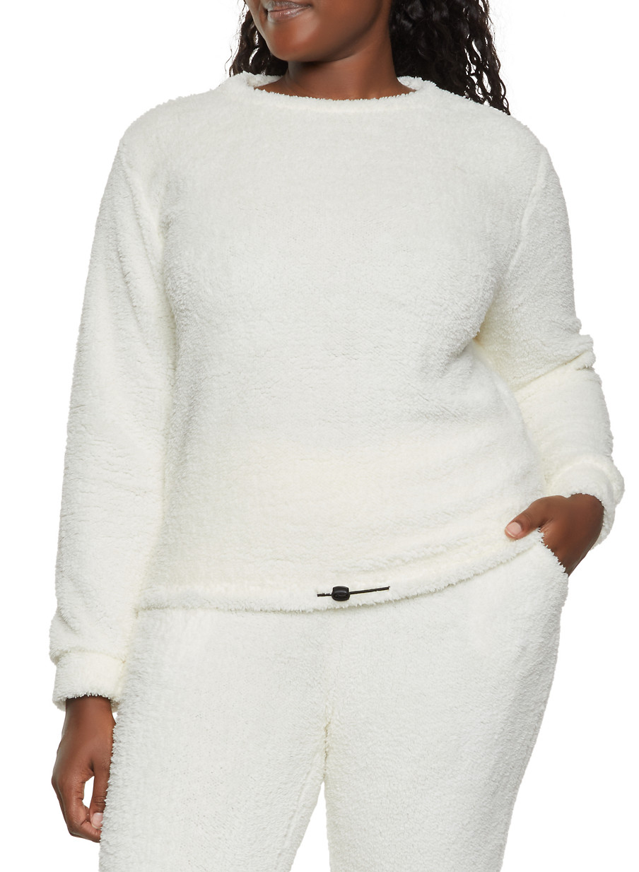 plus size sherpa sweatshirt