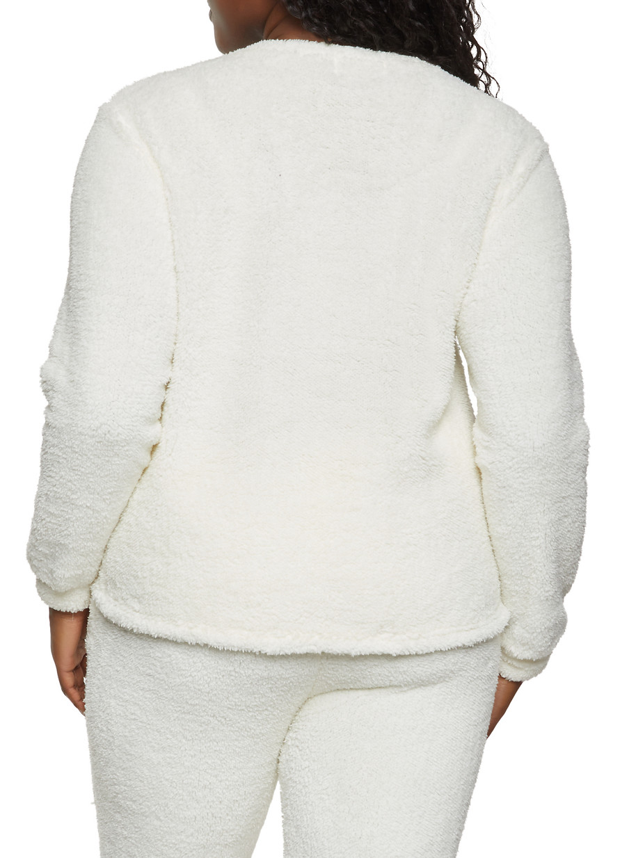 plus size sherpa sweatshirt