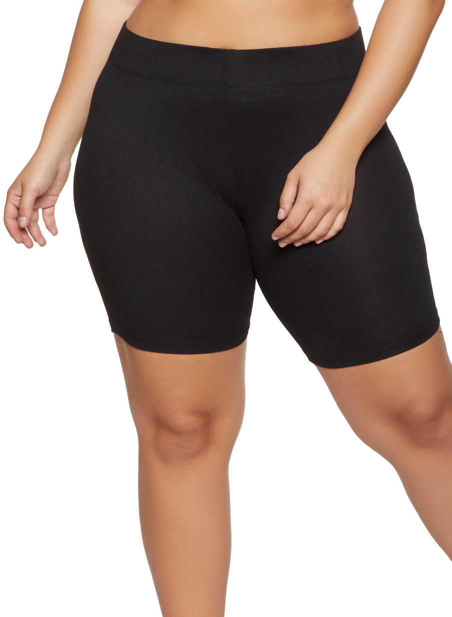 plus size biker shorts