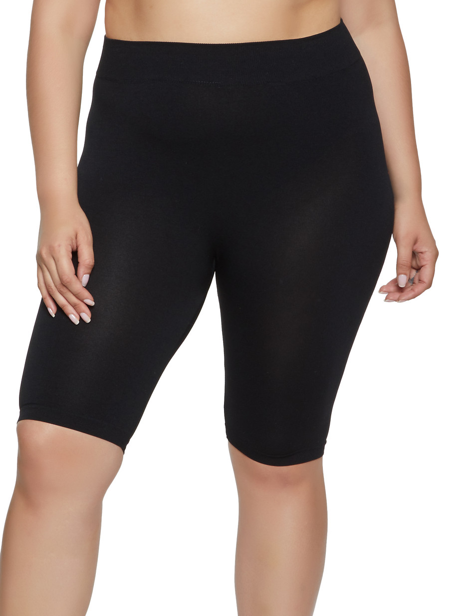 plus size biker shorts