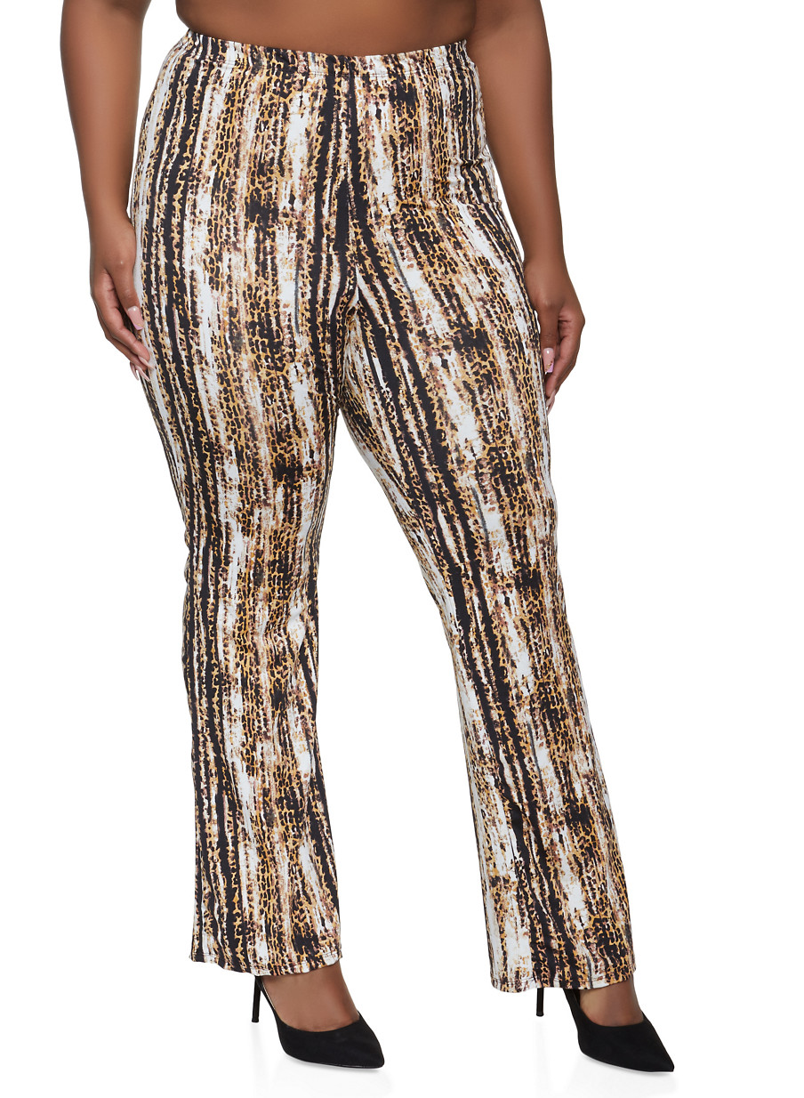 plus size high waisted flare pants