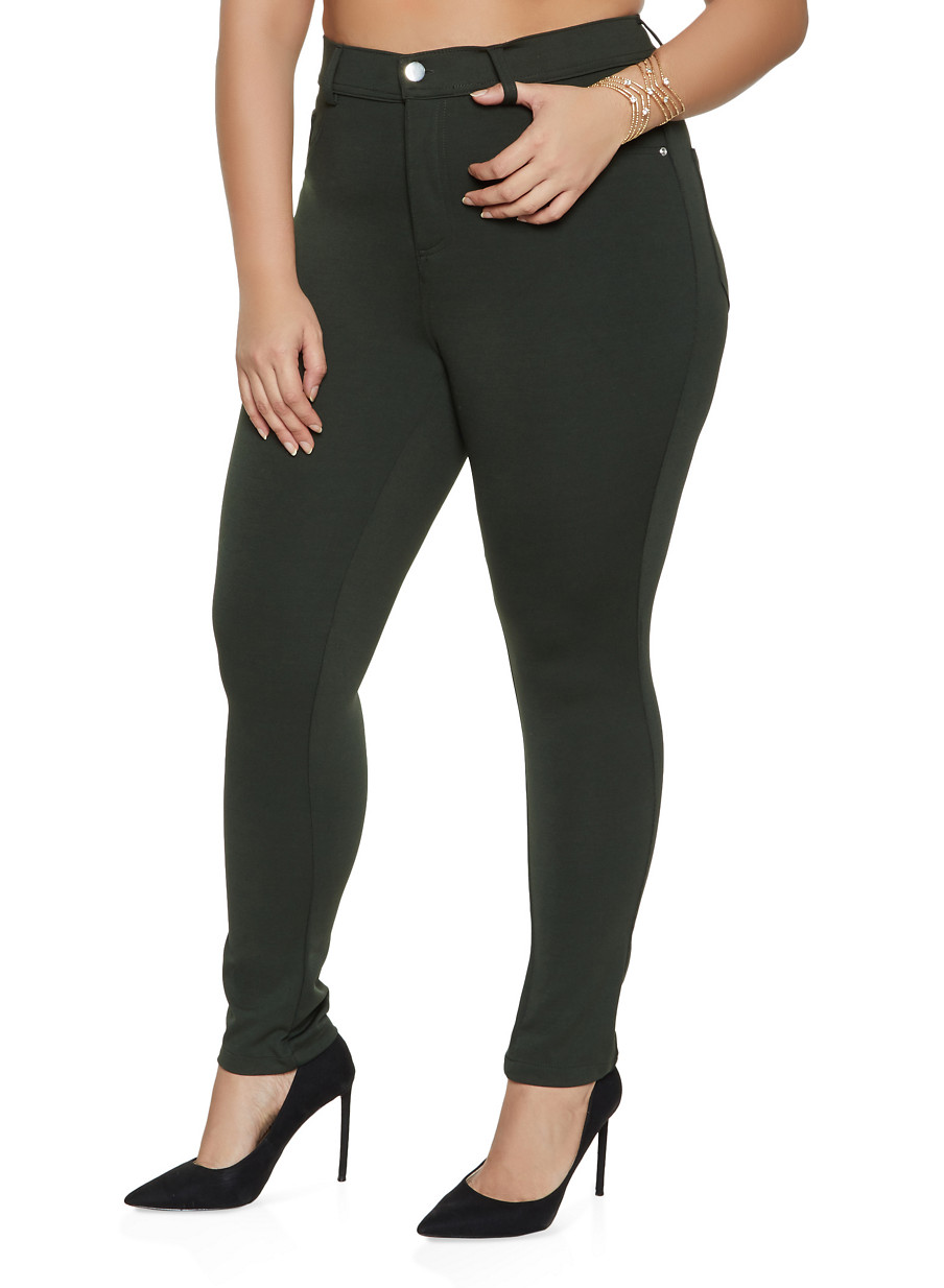 ponte plus size pants