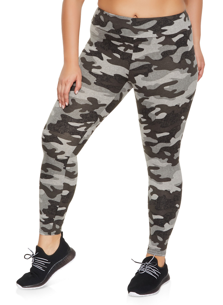 plus size camouflage leggings