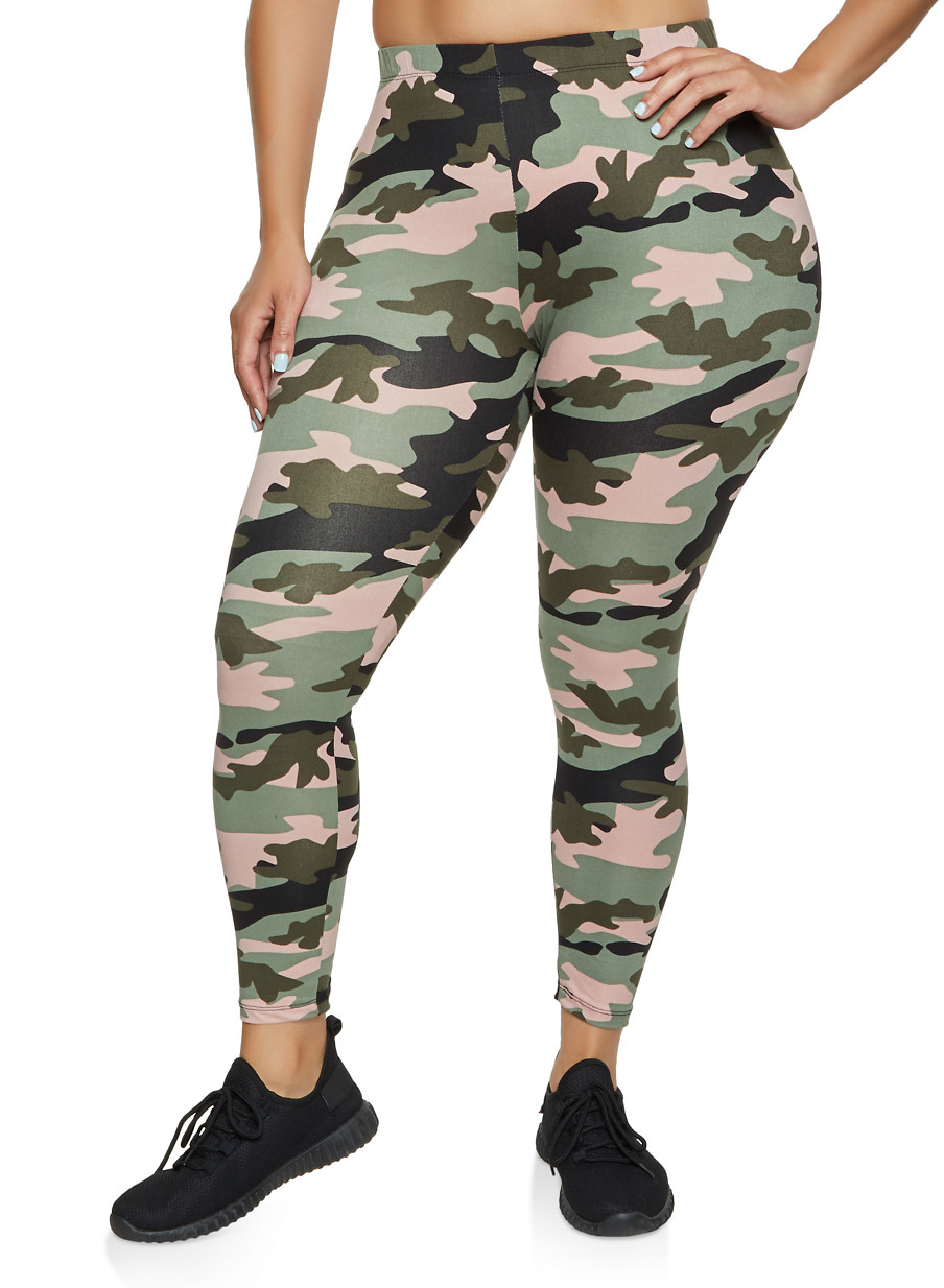 plus size camouflage leggings