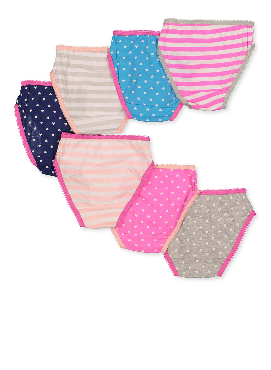 Sunwbak Little Girls 100/% Cotton Brief Underwears Kids Boyshort Panties Set Toddler Undies 6 Pack