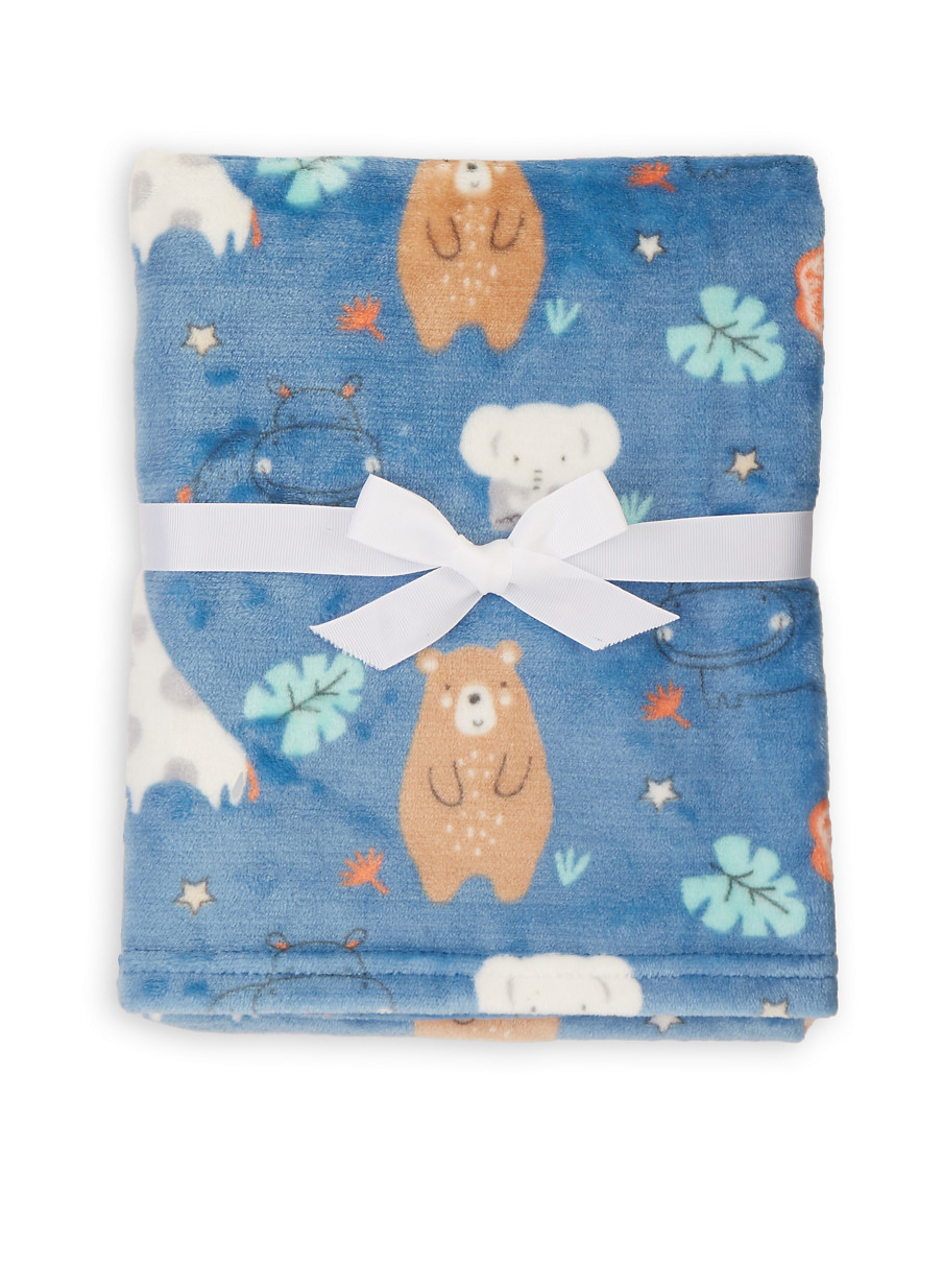 Baby Animal Printed Plush Blanket