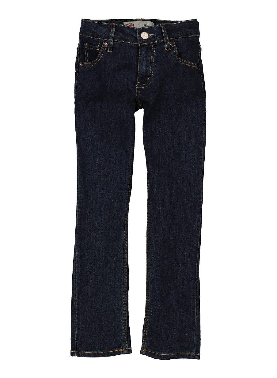 GULLIVER Teen Boy Denim Jeans Casual Loose Fit Drawstring Pockets Elastic Waist Colour Blue Denim Stone Wash Side Stripes for 8-13 Years Cotton