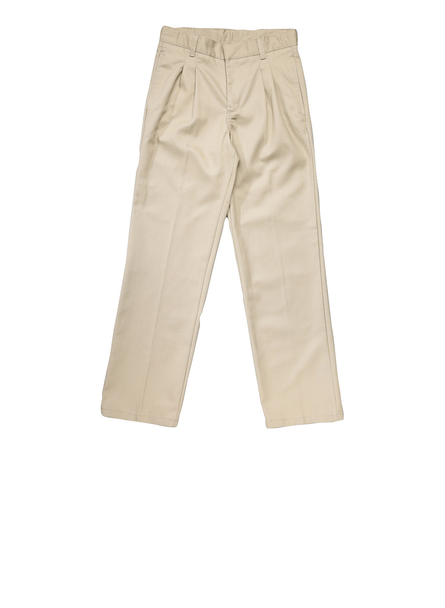 CHAPS Boys School Uniform Pleated Front PANTS Adjustable Waist Size 20 Husky