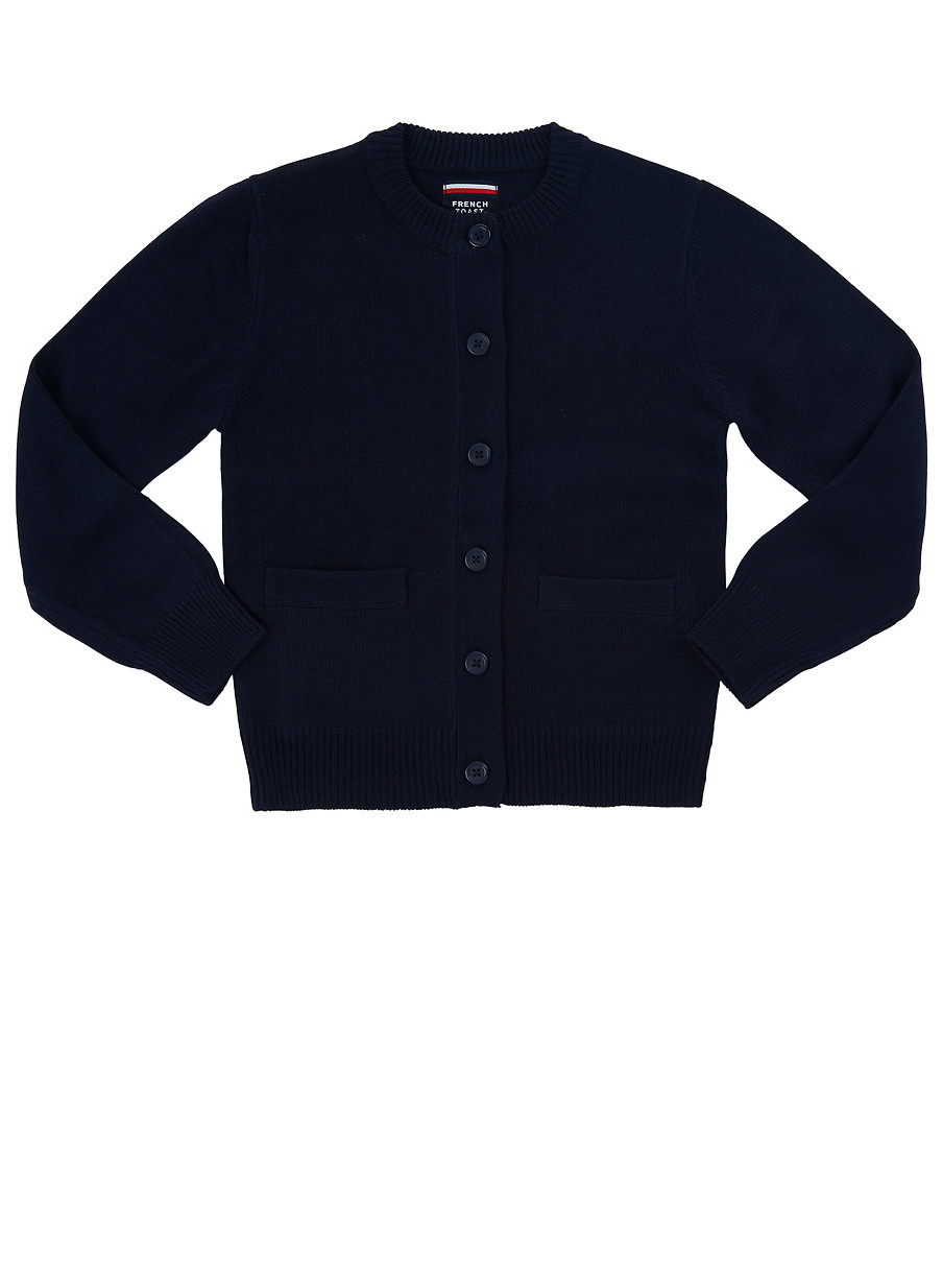 girls navy school cardigan