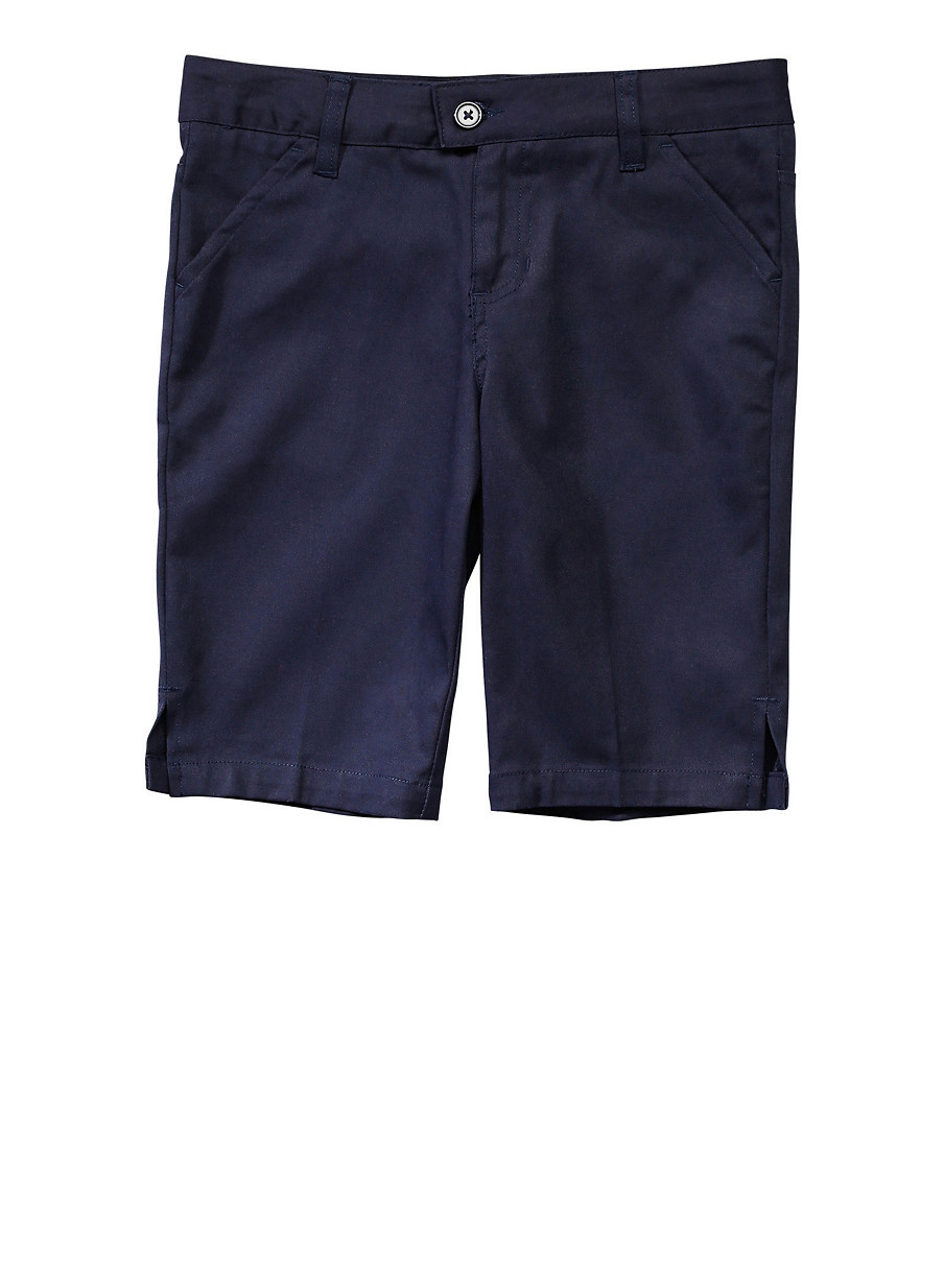 Girls navy school shorts Clearance