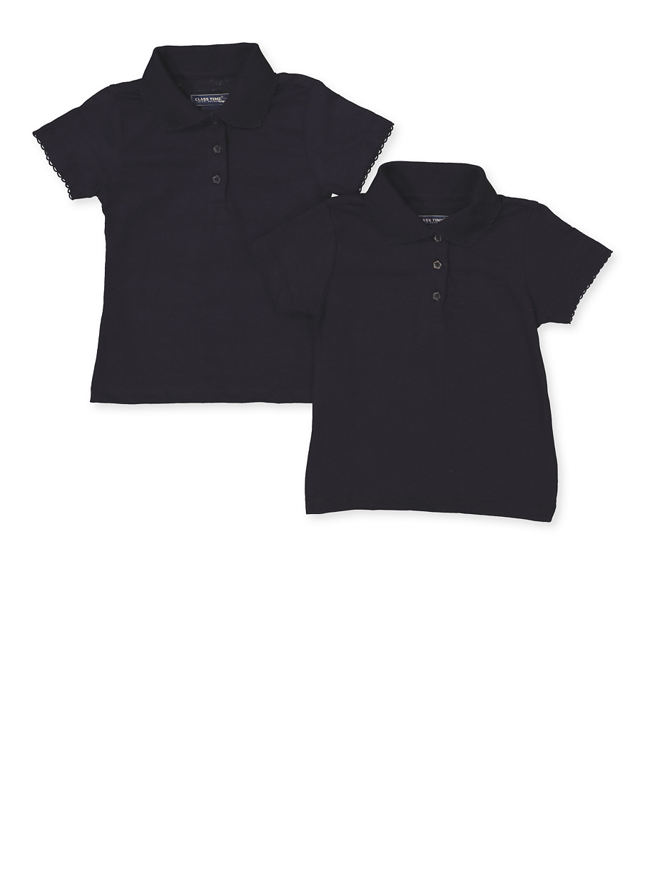 girls navy polo