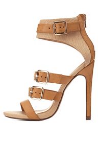 Strappy Belted Ankle Cuff Heels