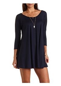 Jersey Knit Trapeze T-Shirt Dress