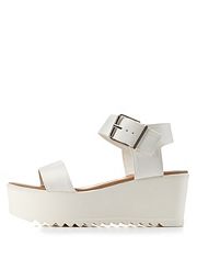 Lug Sole Single Strap Flatform Sandals