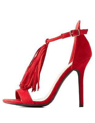 FANCY RED HIGH HEEL SHOES | Shopswell