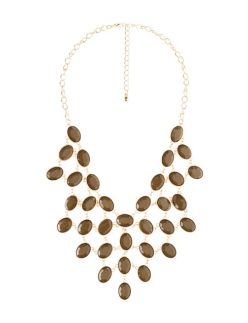 Faceted Stone Statement Necklace | Charlotte Russe