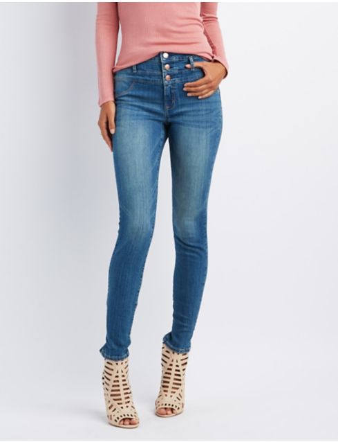 Refuge Hi-Waist Skinny Jeans | Charlotte Russe