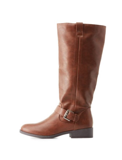 Buckled Riding Boots | Charlotte Russe