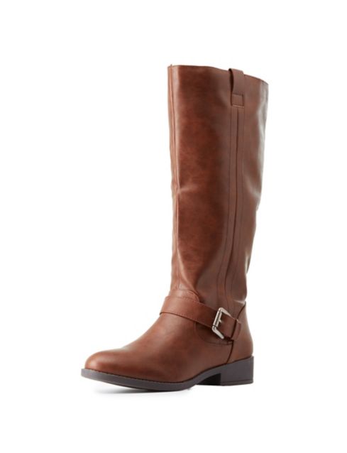 Buckled Riding Boots | Charlotte Russe
