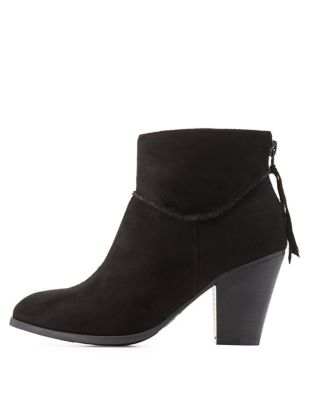 chunky heel ankle bootie