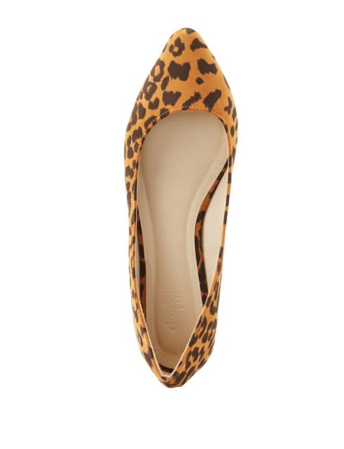 cheetah print pointed toe flats