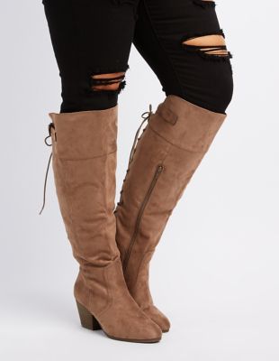 charlotte russe wide width over the knee boots