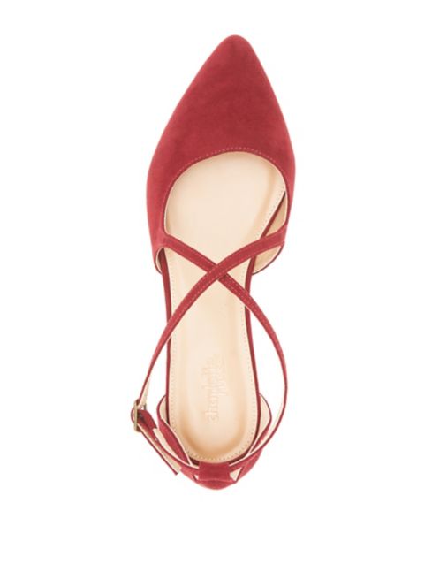 strappy pointed toe flats