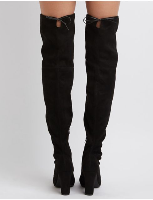 knee high boots that tie in the back