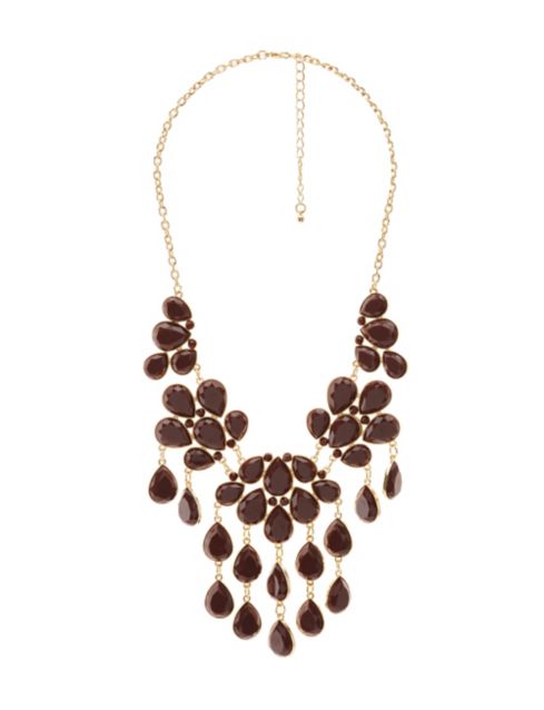 Faceted Stone Statement Necklace | Charlotte Russe