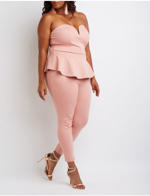 peplum jumpsuit