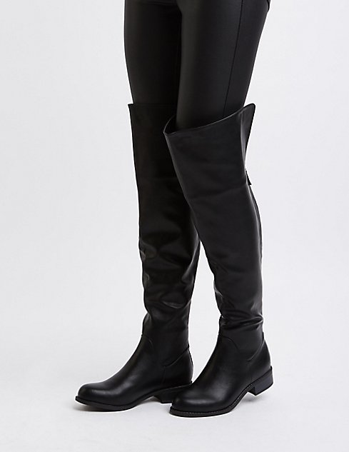 Zipper-Trim Over-The-Knee Boots | Charlotte Russe