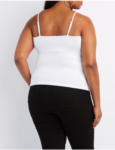 Plus Size Strappy Cami Tank Top Charlotte Russe 7609