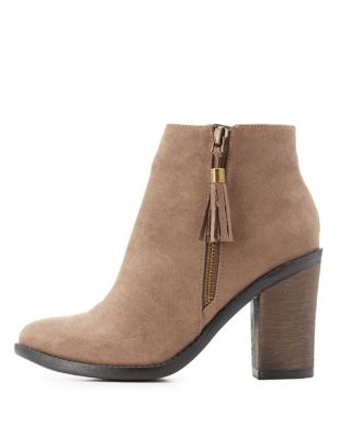 booties with tassel zipper