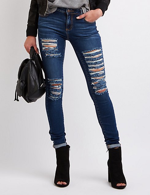Cello Destroyed Skinny Jeans | Charlotte Russe
