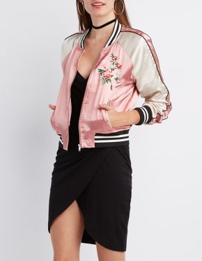 Image result for Fall blush bomber jacket