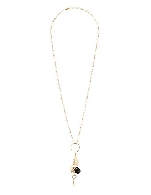 Plus Size Charm Drop Necklace | Charlotte Russe