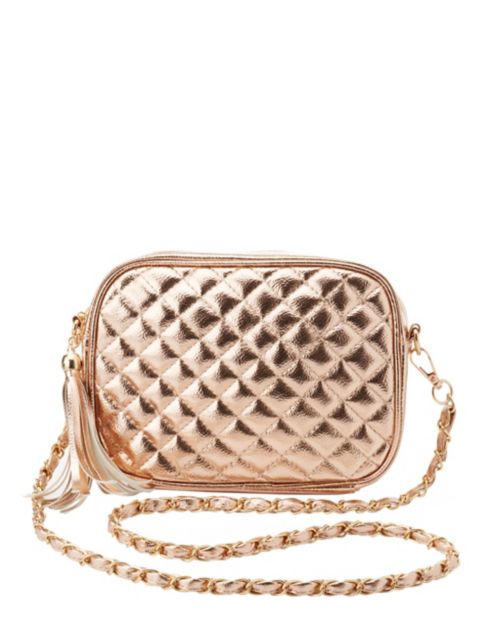 Metallic Quilted Crossbody Bag | Charlotte Russe