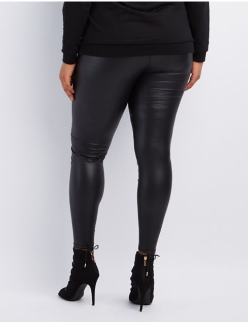 Plus Size High Rise Liquid Leggings Charlotte Russe 