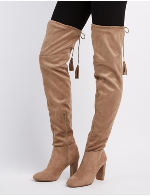 Qupid Tassel Over-The-Knee Boots | Charlotte Russe
