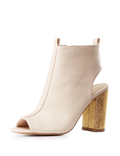 metal heel booties