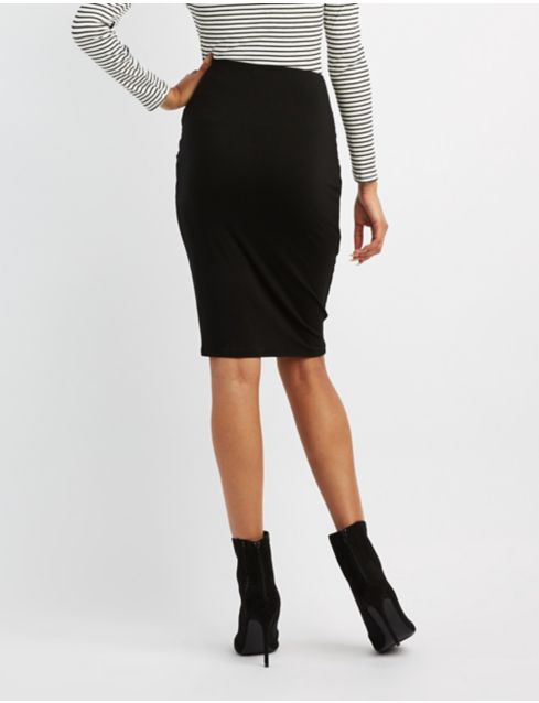 Ruched Wrap Skirt | Charlotte Russe