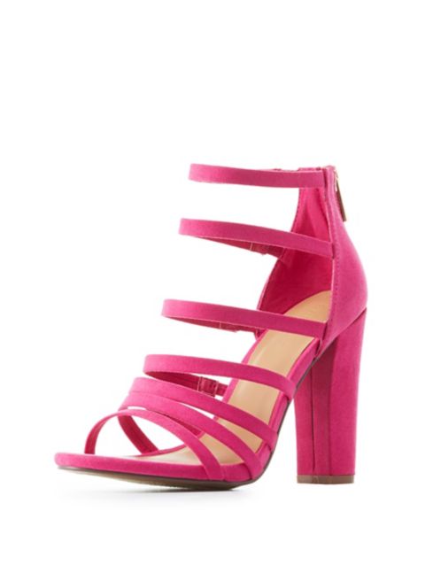 bamboo block heel sandals