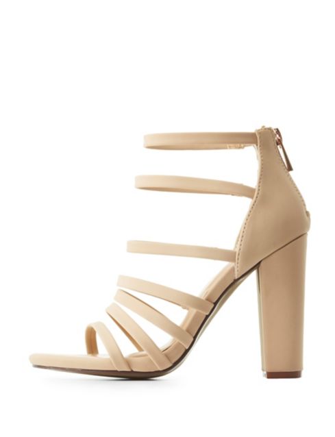 bamboo block heel sandals