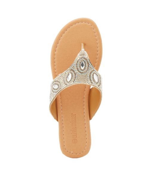 Embellished Slide Sandals | Charlotte Russe