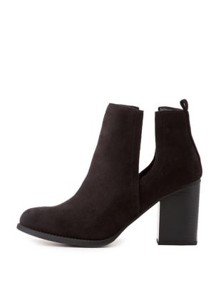 Side-Slit Ankle Booties | Charlotte Russe