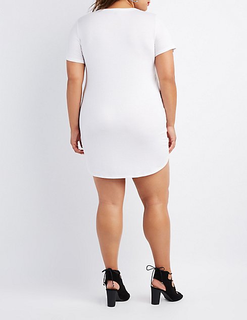Plus Size Graphic Lace Up T Shirt Dress Charlotte Russe Plus Size Graphic Lace Up T Shirt Dress Charlotte Russe