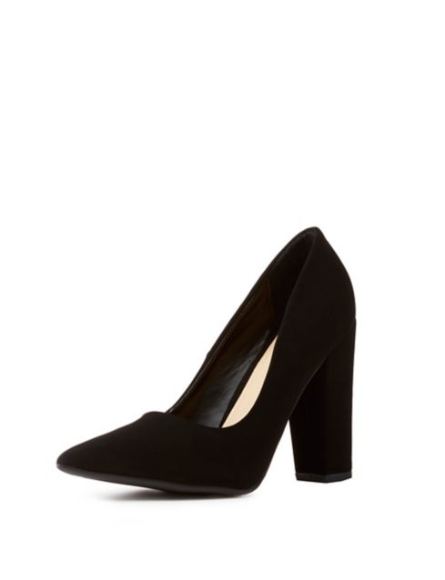 pointed toe pumps block heel